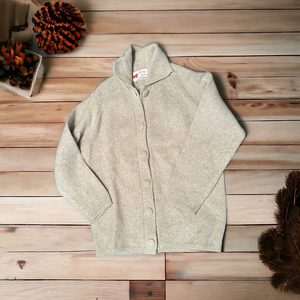 Women's Beige Cardigan Sweater